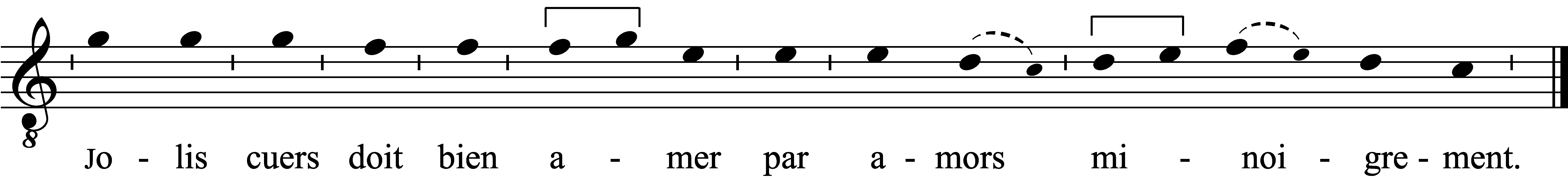 Refrain musical notation